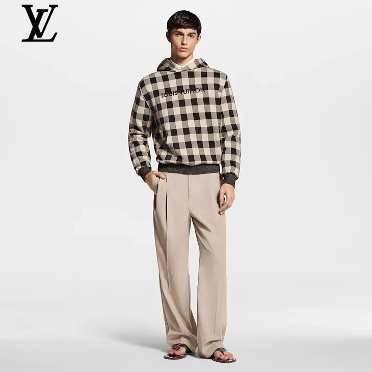 Louis Vuitton Beige Pleated Trousers