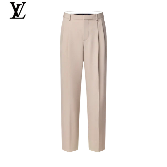 Louis Vuitton Beige Pleated Trousers