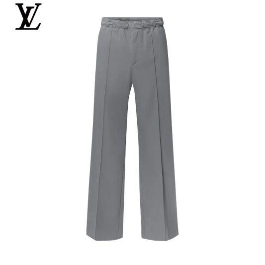 Louis Vuitton Grey Elastic-Waist Wide-Leg Trousers