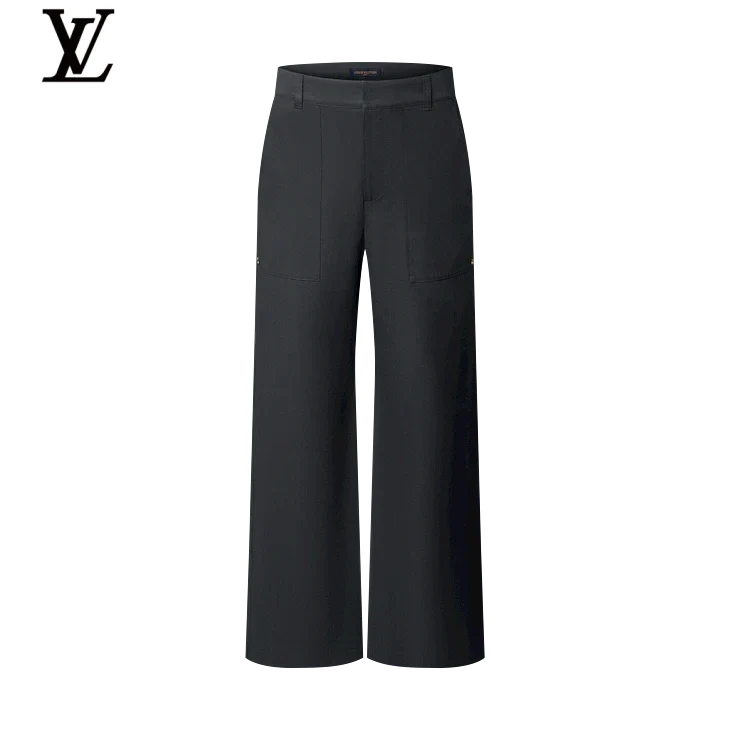 Louis Vuitton Black Wide-Leg Cargo Trousers