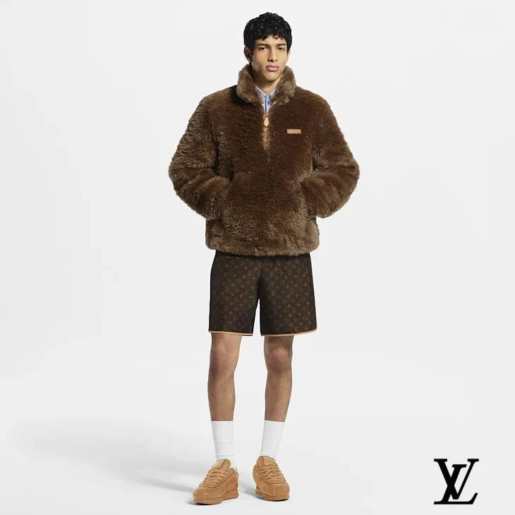 Louis Vuitton Brown Monogram Trimmed Shorts