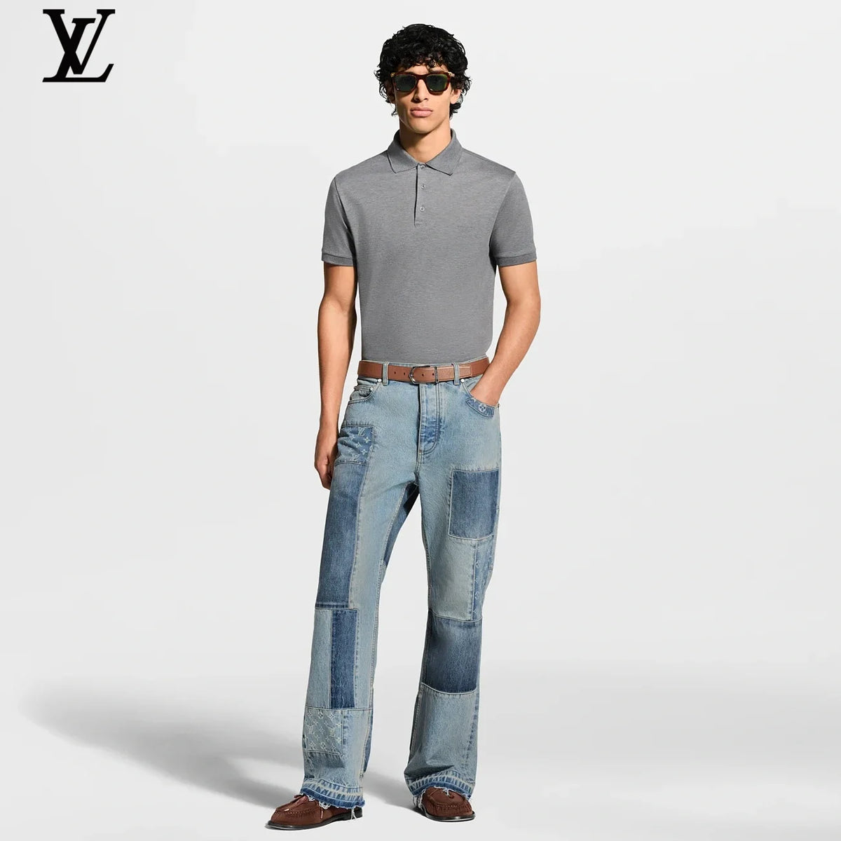 Louis Vuitton Mini Logo Embroidery Polo Shirt