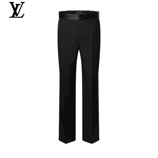 Louis Vuitton Black Wool Flared Trousers