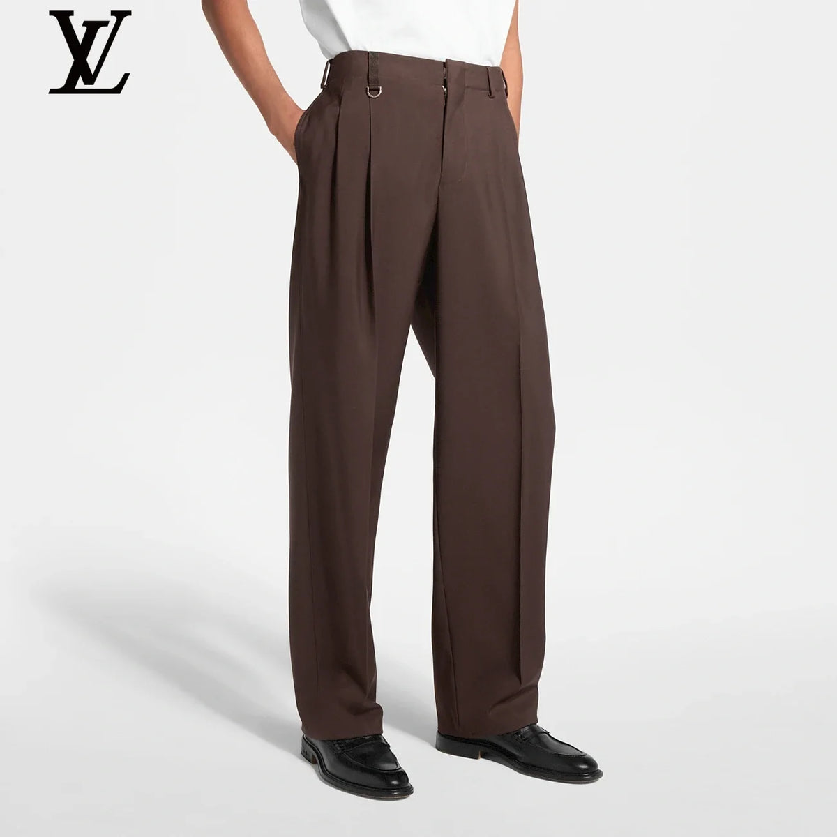 Louis Vuitton Brown Pleated Trousers