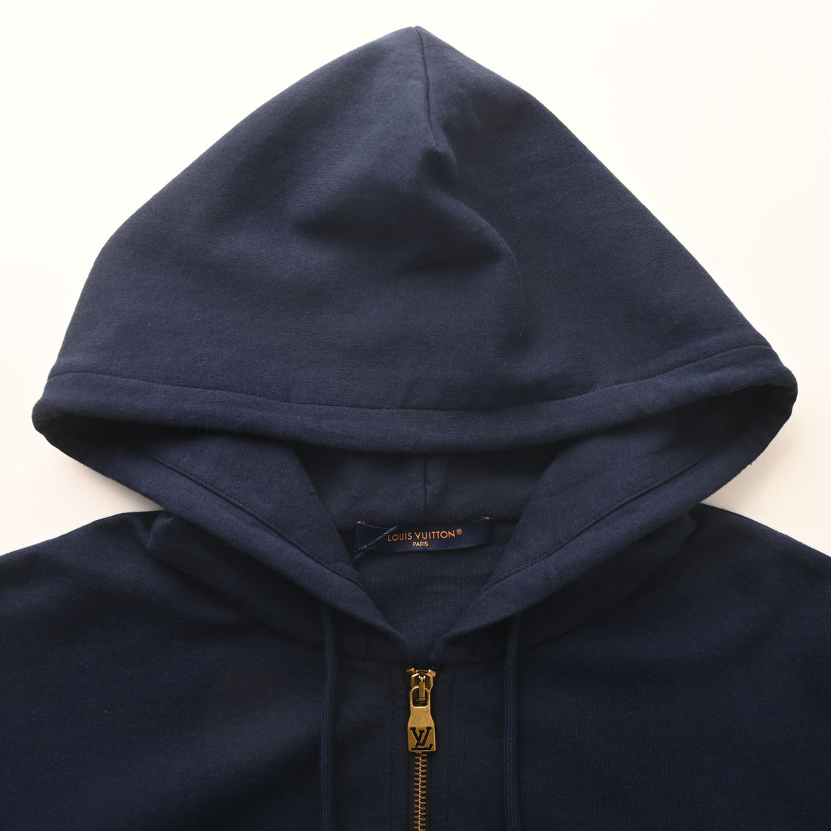 Louis Vuitton Leather Logo Zip-Up Hoodie | Luxury Designer Hooded Sweatshirt for Casual Layering & Streetwear
