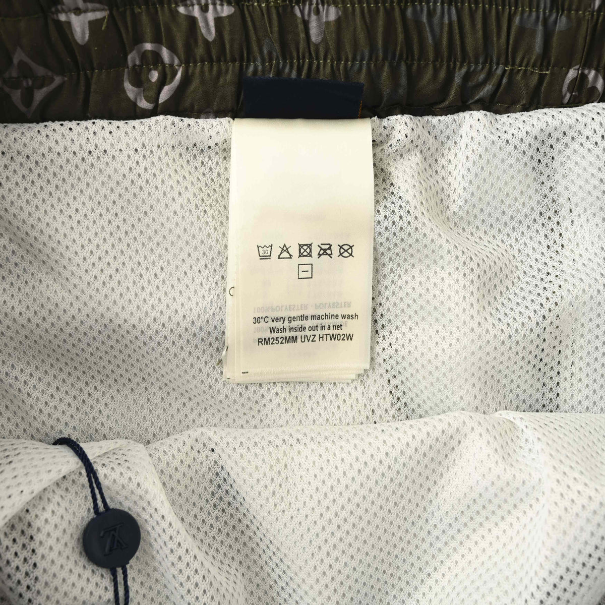 Louis Vuitton Olive Monogram Drawstring Shorts | Designer Summer Casual