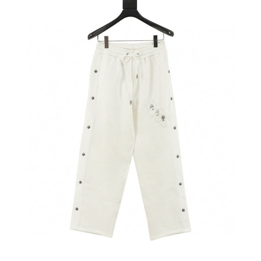 CH Cross Appliqué Embroidered Trousers