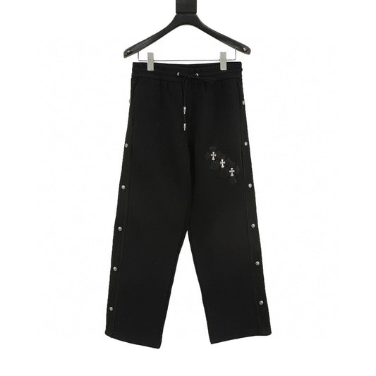 CH Cross Appliqué Embroidered Trousers