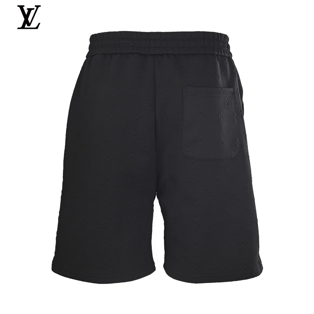 Louis Vuitton Monogram Embossed Drawstring Sweat Shorts