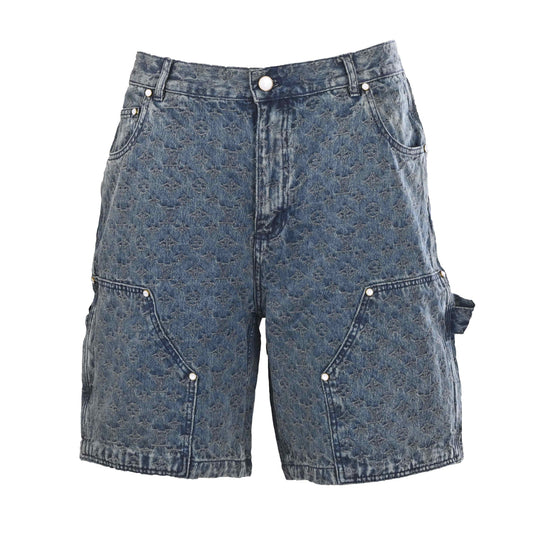 Louis Vuitton All-Over Monogram Jacquard Denim Shorts | Luxury Streetwear