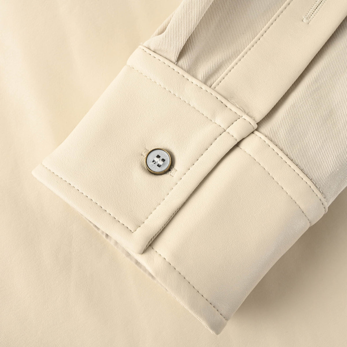 Louis Vuitton Logo Embroidered Single-Breasted Leather Jacket with Pockets | Luxury Designer Smart Casual Outerwear