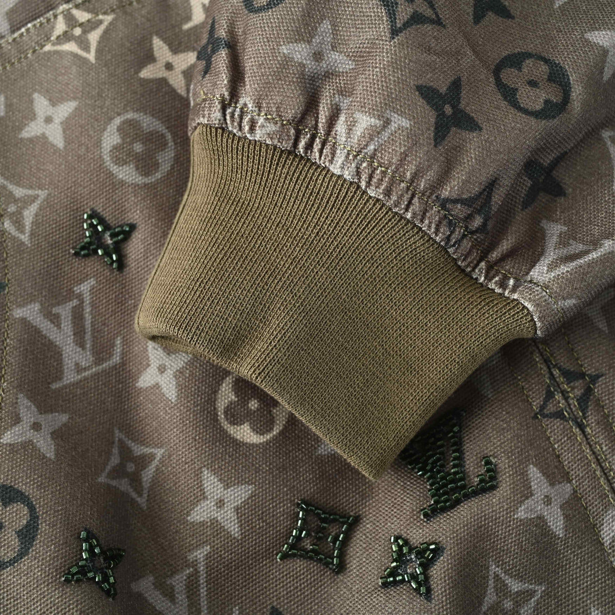 Louis Vuitton Beaded Monogram Hooded Denim Jacket | Luxury Streetwear