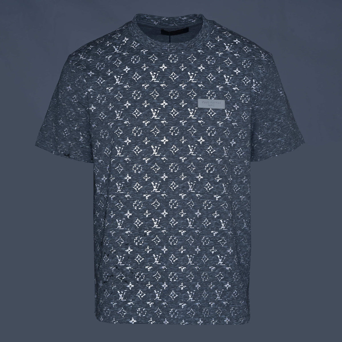 Louis Vuitton Monogram Reflective All-Over Print T-Shirt – Combed Cotton Designer Streetwear