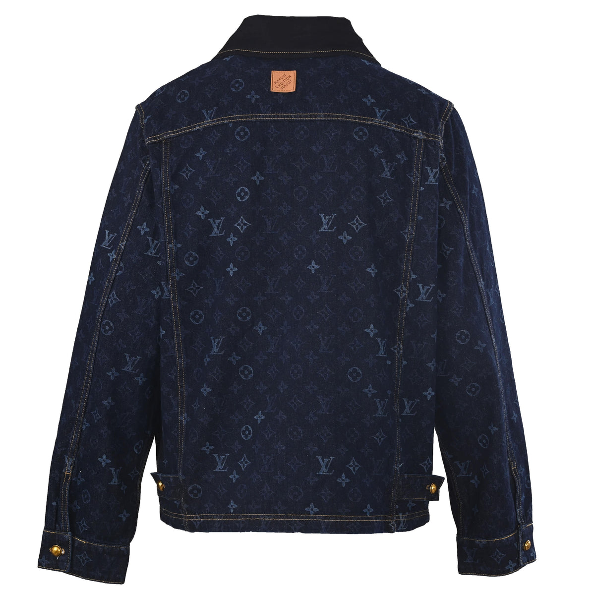 Louis Vuitton All-Over Monogram Denim Workwear Jacket | Designer Utility-Inspired Outerwear for Statement Streetwear