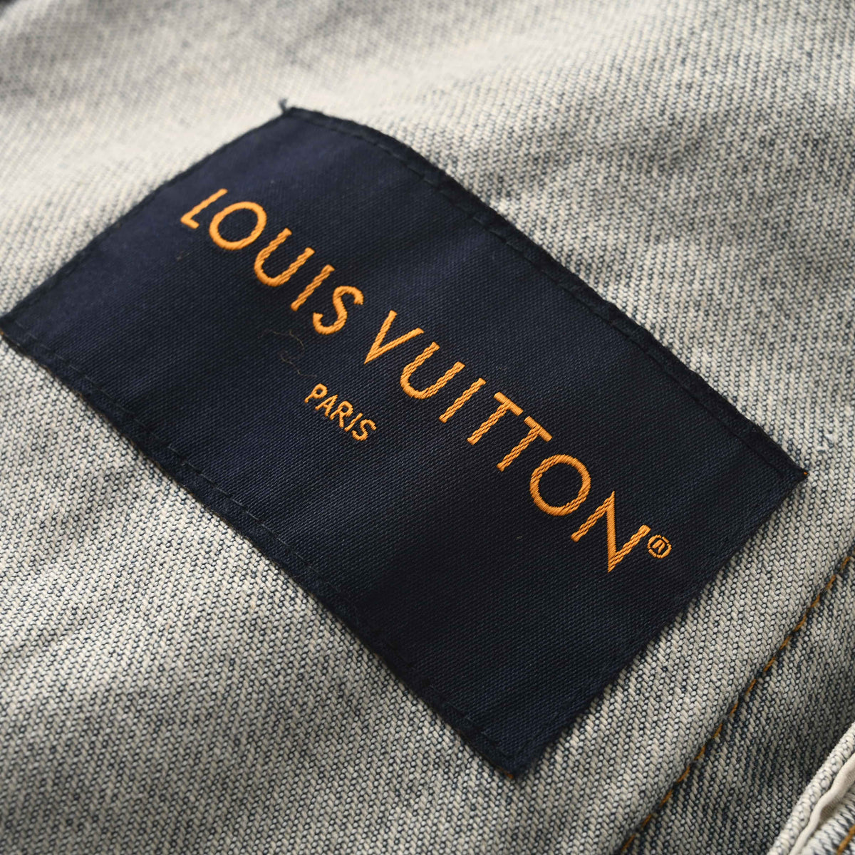 Louis Vuitton Embroidered Denim Skate Jacket with Leather Detailing & Statement Hardware | Designer Streetwear