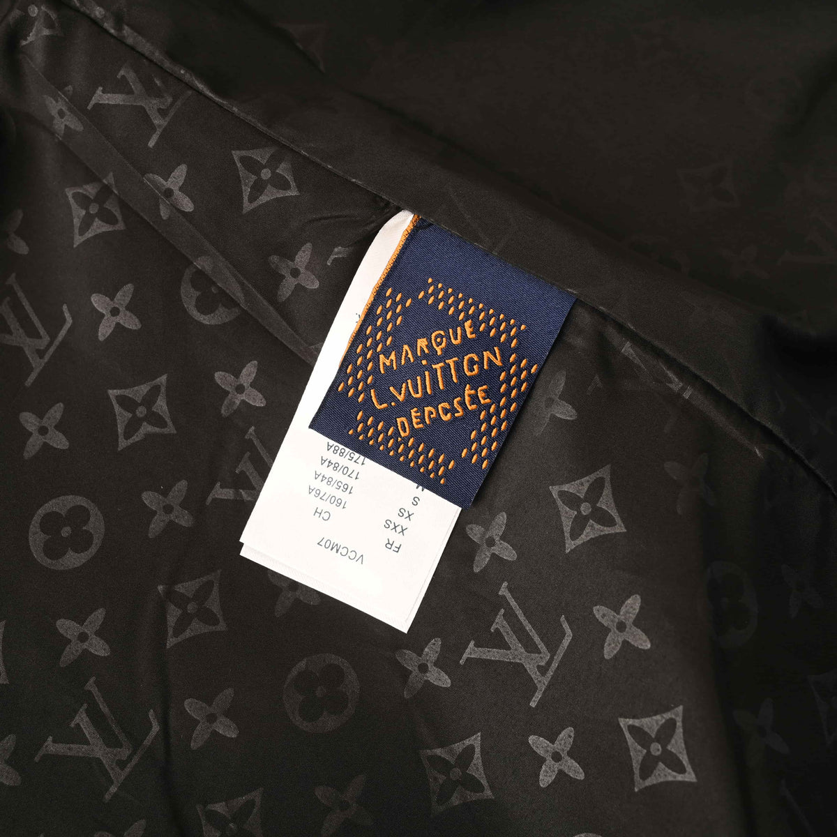 Louis Vuitton Black & Gold Embroidered Collared Leather Jacket | Statement Luxury Outerwear & Designer Streetwear