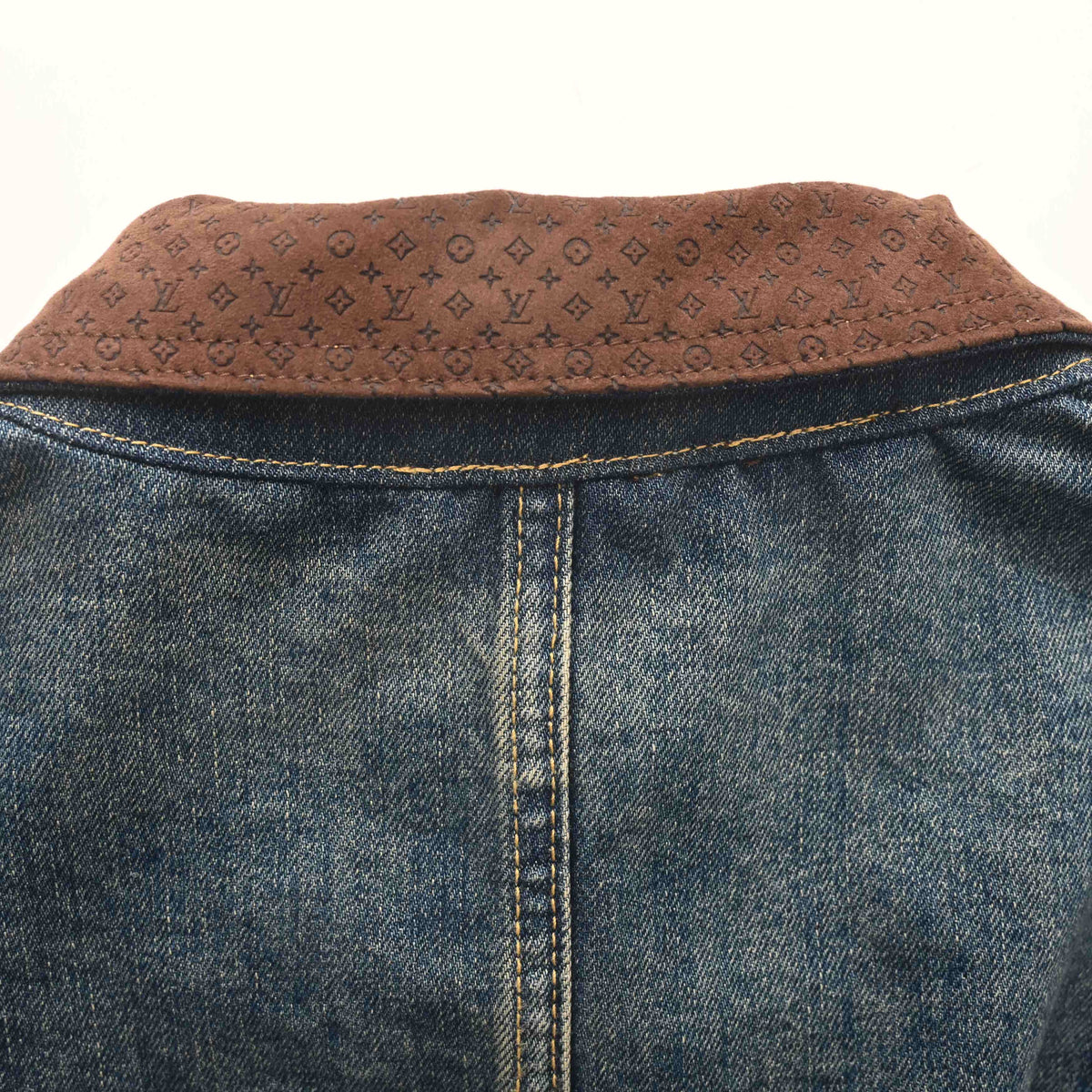 Louis Vuitton Leather-Trim Denim Jacket | Luxury Designer Jean Outerwear for Casual Layering & Statement Streetwear
