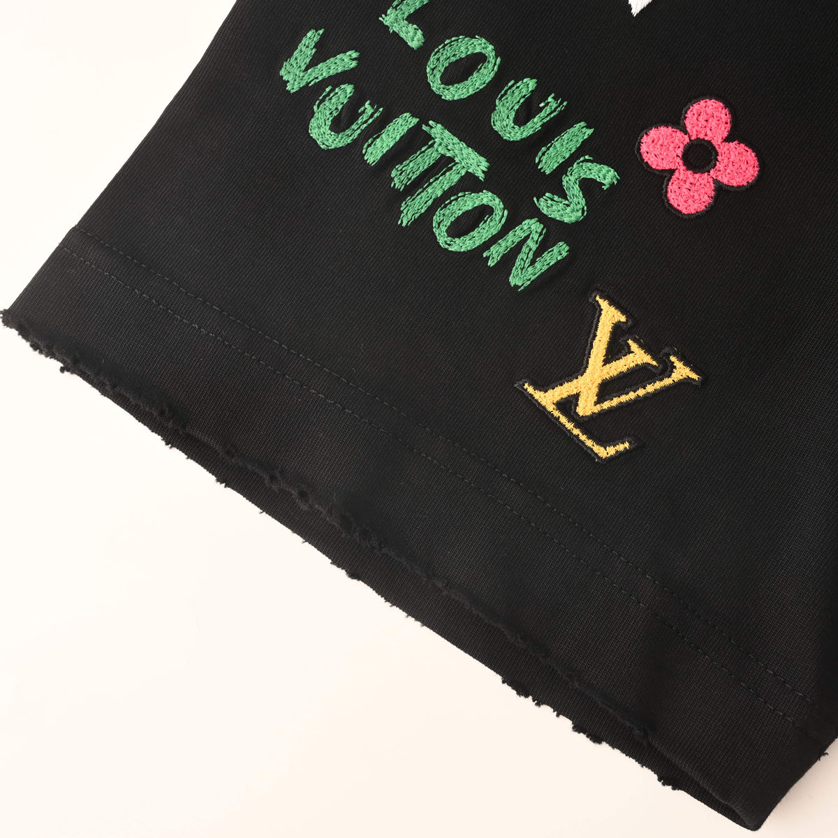 Louis Vuitton Graphic Print & Embroidered Letter T-Shirt | Streetwear