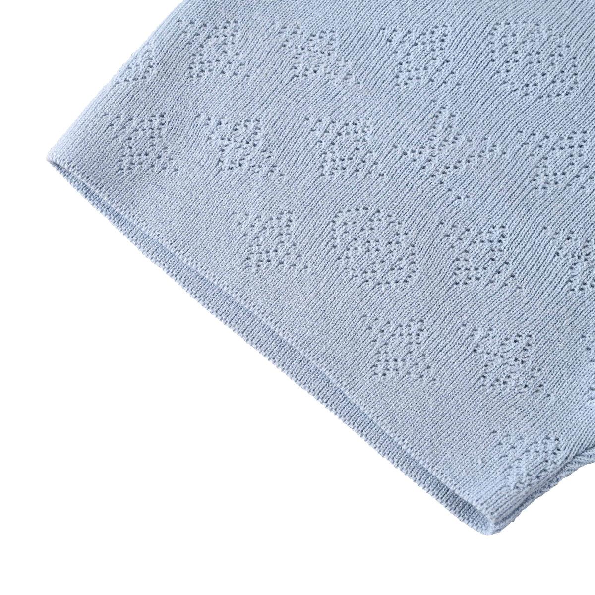 Louis Vuitton Light Blue Monogram Mesh Polo Shirt | Designer Resort Knit