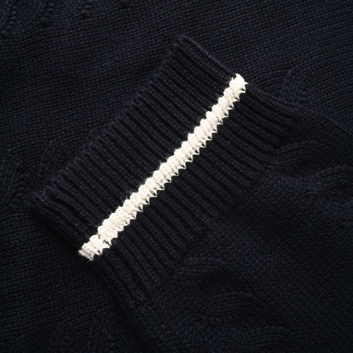 Louis Vuitton Embroidered Cable Knit V-Neck Sweater | Designer Preppy Knitwear for Smart Casual Layering
