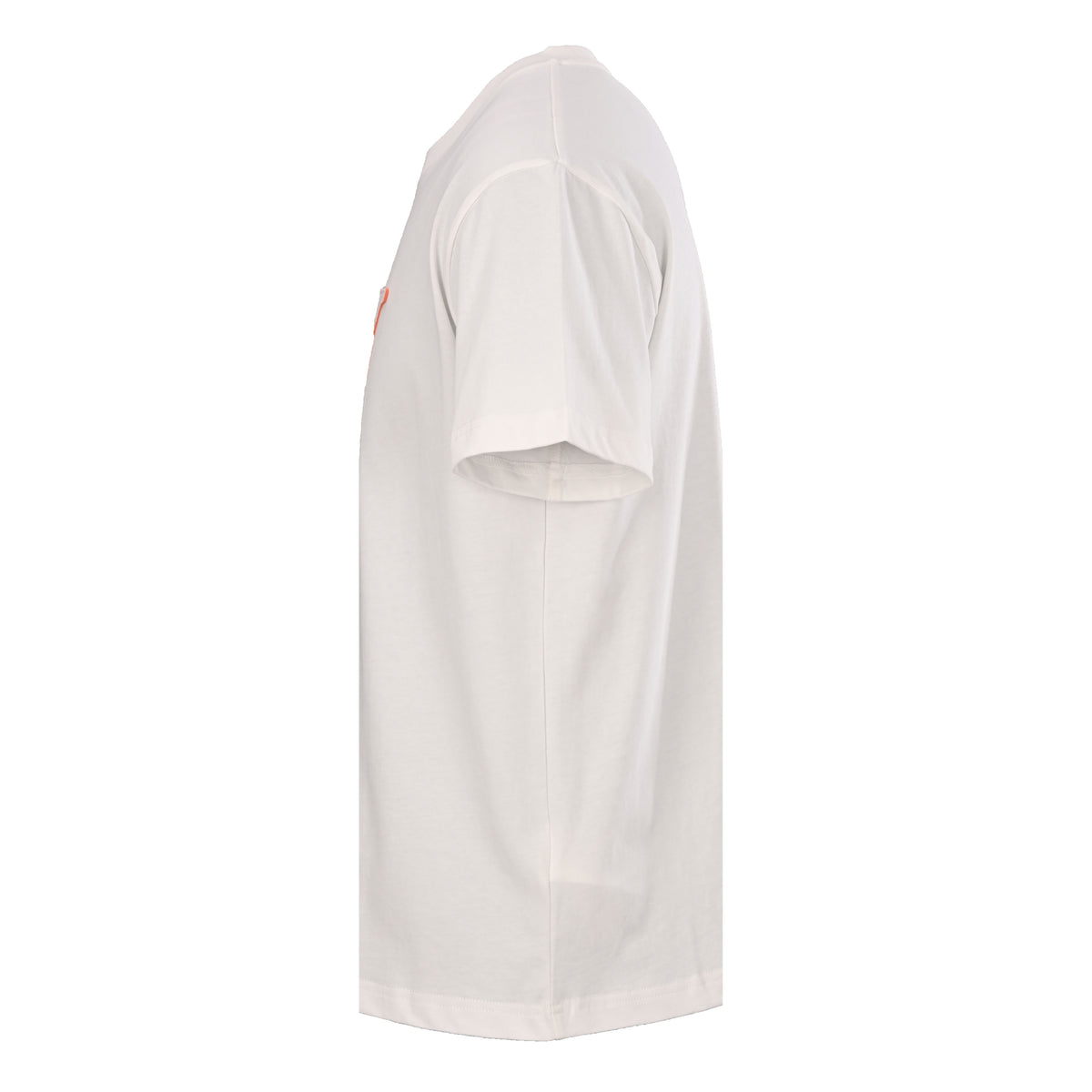 Louis Vuitton White Cotton Crewneck T-Shirt with Pale Pink Laser-Cut Logo, Fitted Short-Sleeve Designer Casual Tee
