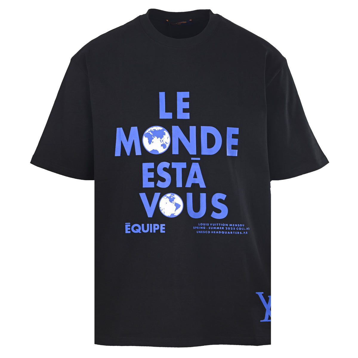 Louis Vuitton Globe & Lettering Print Tee | Designer Graphic Casualwear