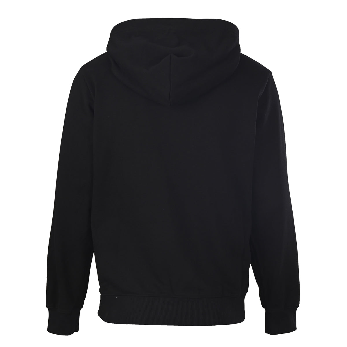 Louis Vuitton Black Tonal Monogram Pullover Hoodie with Wave Chest Panel, Embroidered Logo Detailing and Ribbed Trim for Minimalist Streetwear