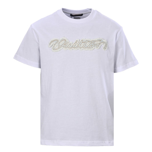 Louis Vuitton Denim Letter Logo T-Shirt | Designer Short-Sleeve Streetwear