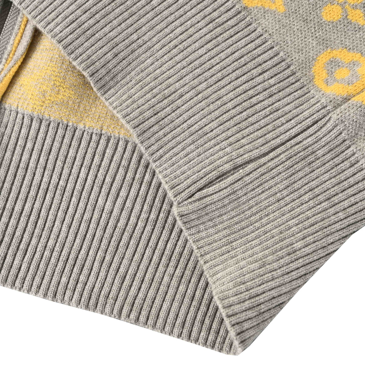 Louis Vuitton All-Over Monogram Jacquard Knit Jacket | Designer Knitwear for Smart Casual Layering and Streetwear Style