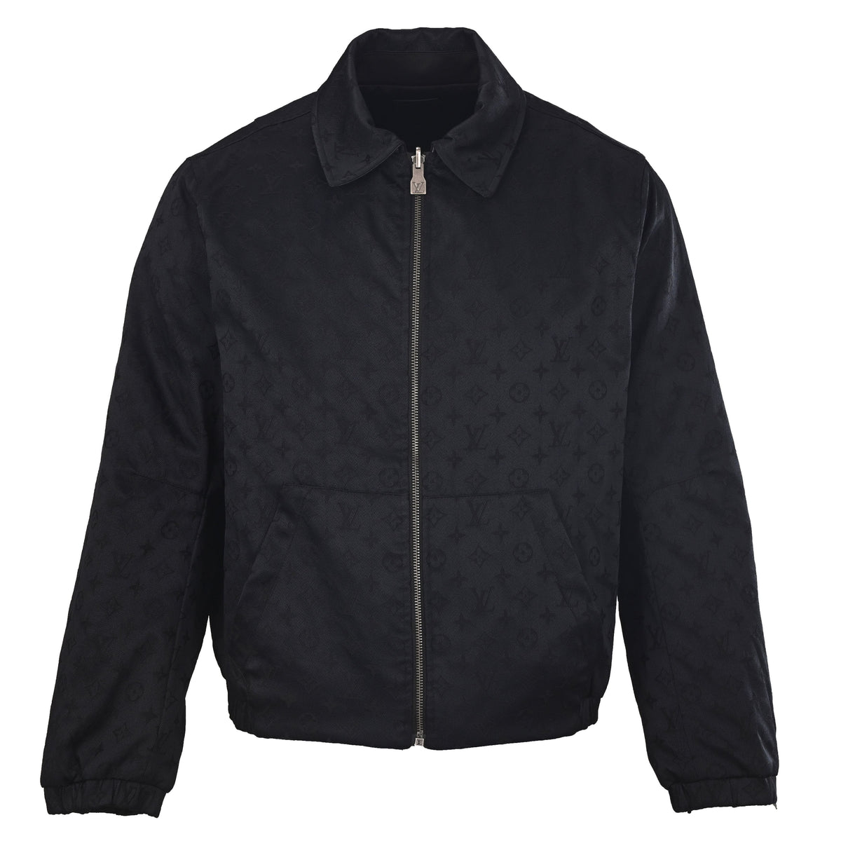 Louis Vuitton Leather-Collar Checkerboard Jacket | Reversible Cinched-Waist Designer Luxury Casual Outerwear