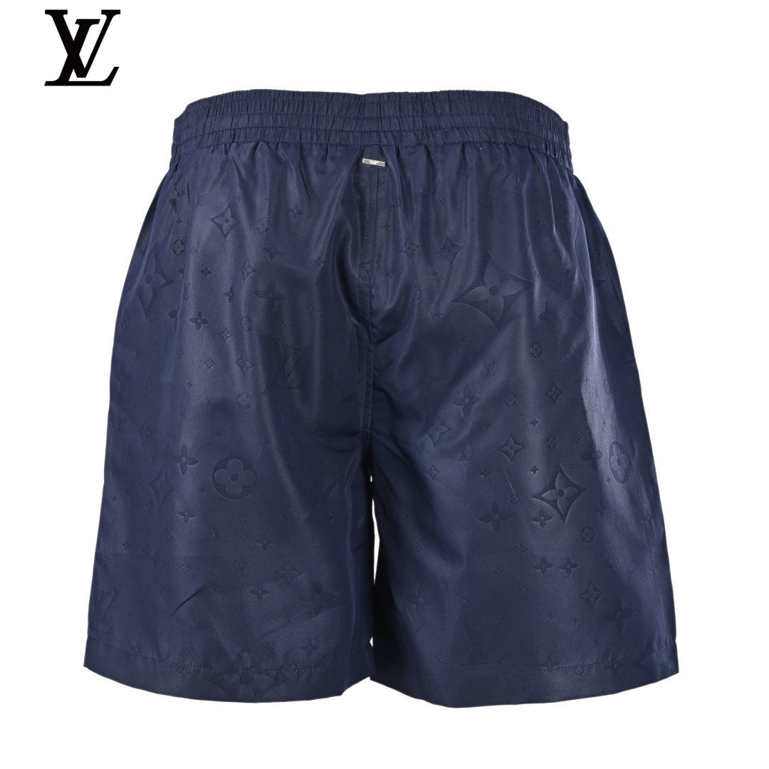 Louis Vuitton Navy Monogram Jacquard Elastic Waist Shorts