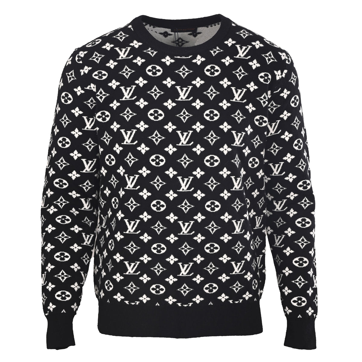 Louis Vuitton All-Over Jacquard Knit Sweater - Statement Patterned Designer Knitwear for Casual Street Style