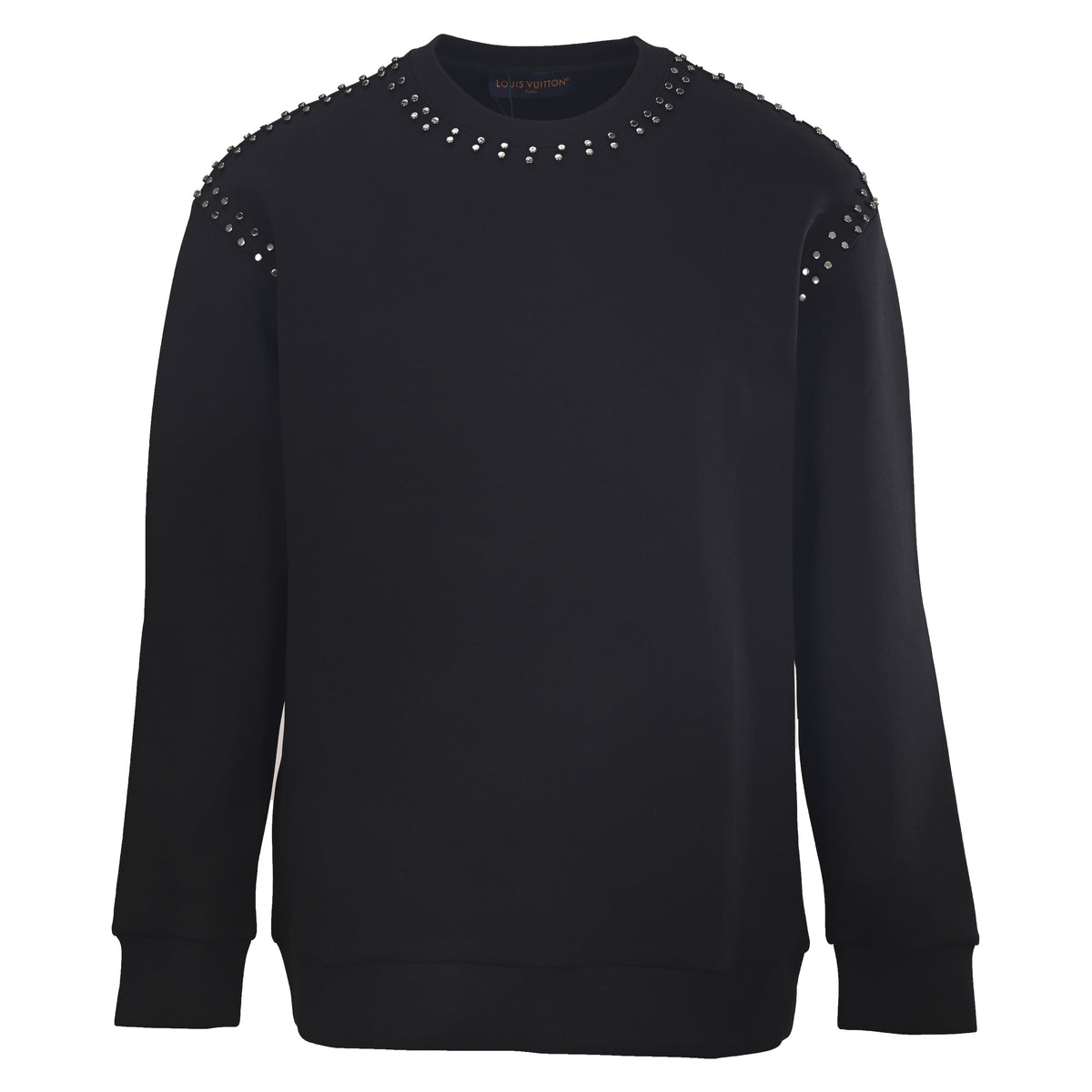 Louis Vuitton Studded Crewneck Sweatshirt | Rivet-Embellished Designer Pullover for Edgy Casual Streetwear