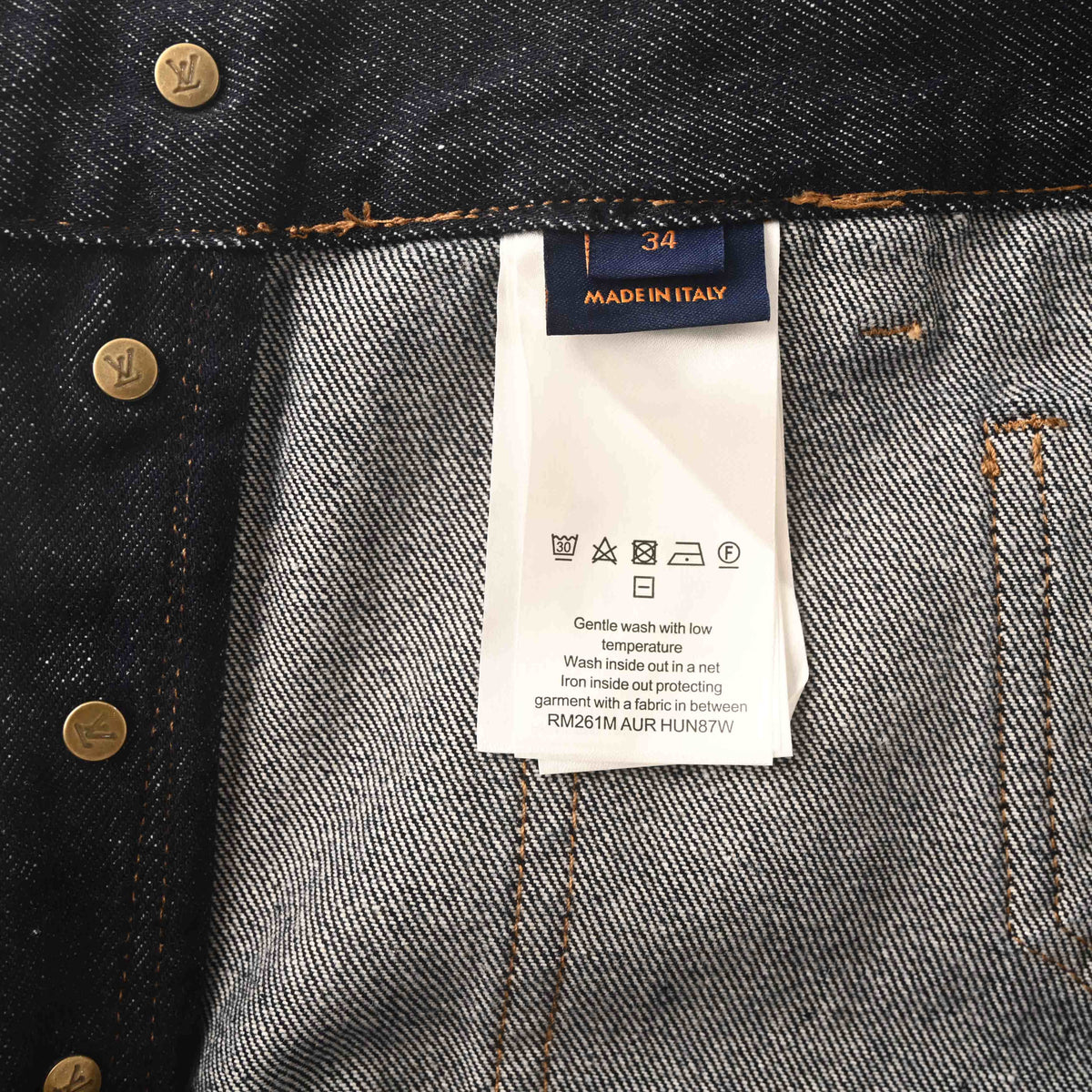 Louis Vuitton Panelled Embroidered Jeans | Full-Length Designer Denim Pants for Statement Casual Streetwear