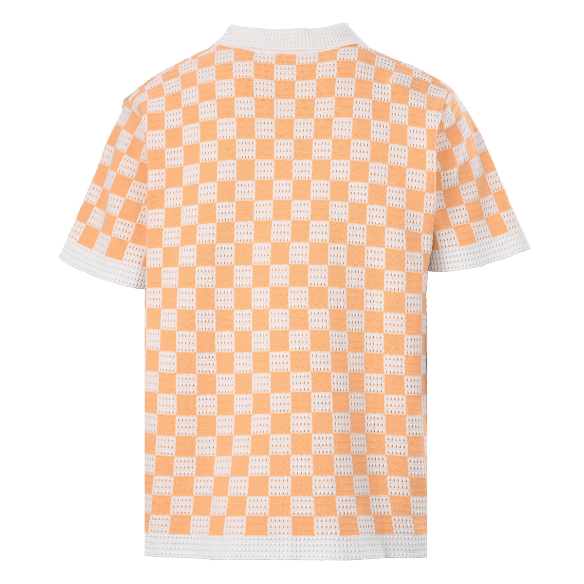 Louis Vuitton Checkerboard Jacquard Knit Shirt | Luxury Leather Patch