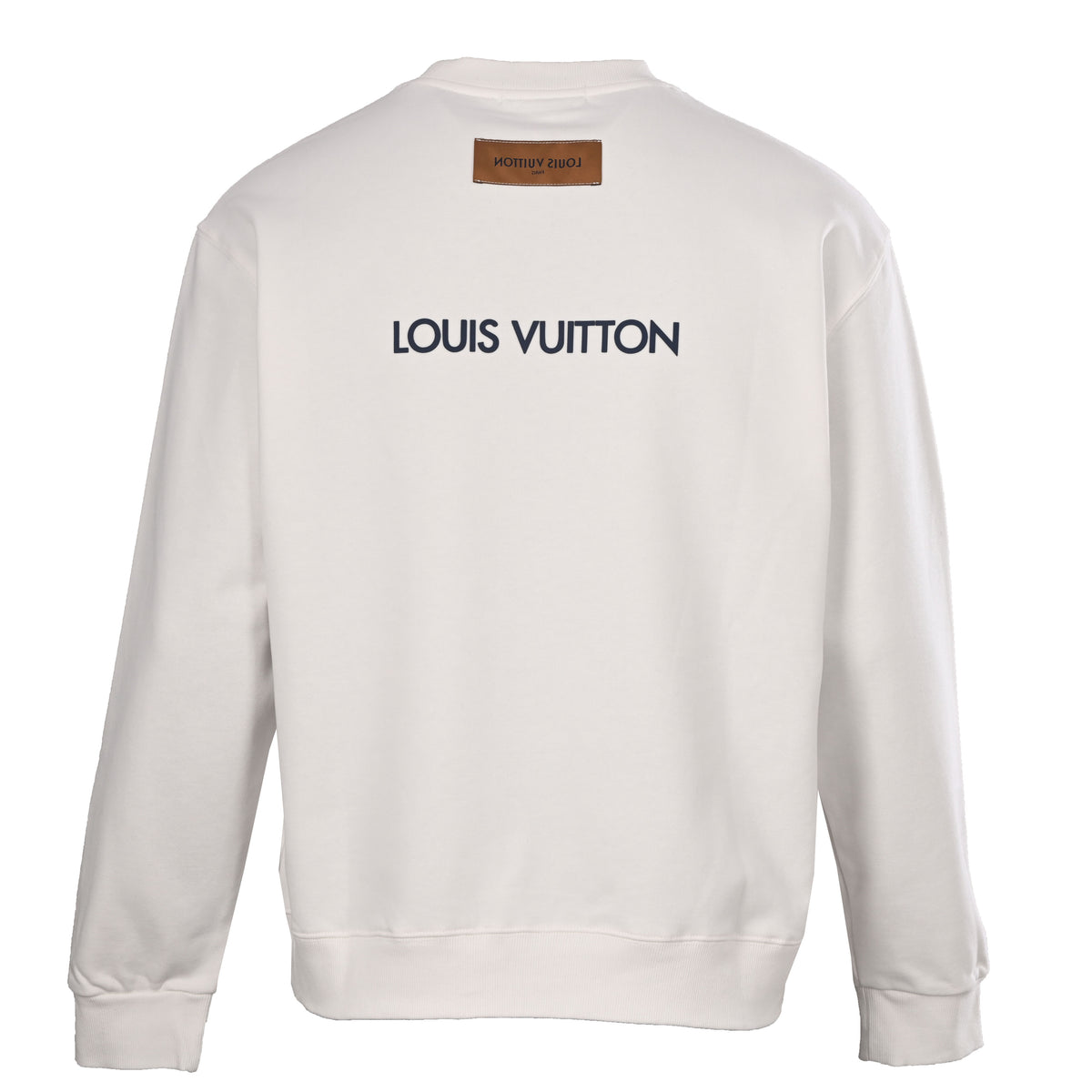 Louis Vuitton Oversized Puff Print Crewneck Sweatshirt – Heavyweight Cotton Unisex Streetwear Pullover