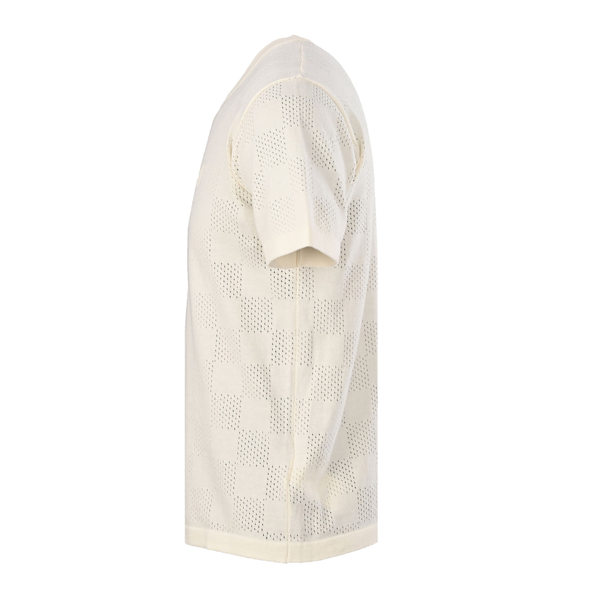 Louis Vuitton Checkerboard Mesh Knit T-Shirt | Designer Summer Knitwear