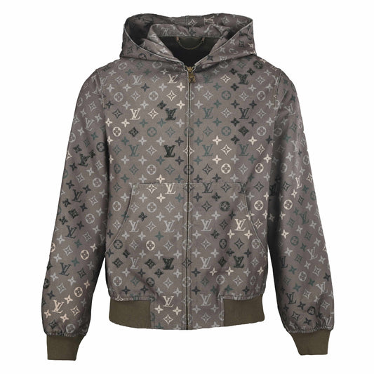 Louis Vuitton Beaded Monogram Hooded Denim Jacket | Luxury Streetwear