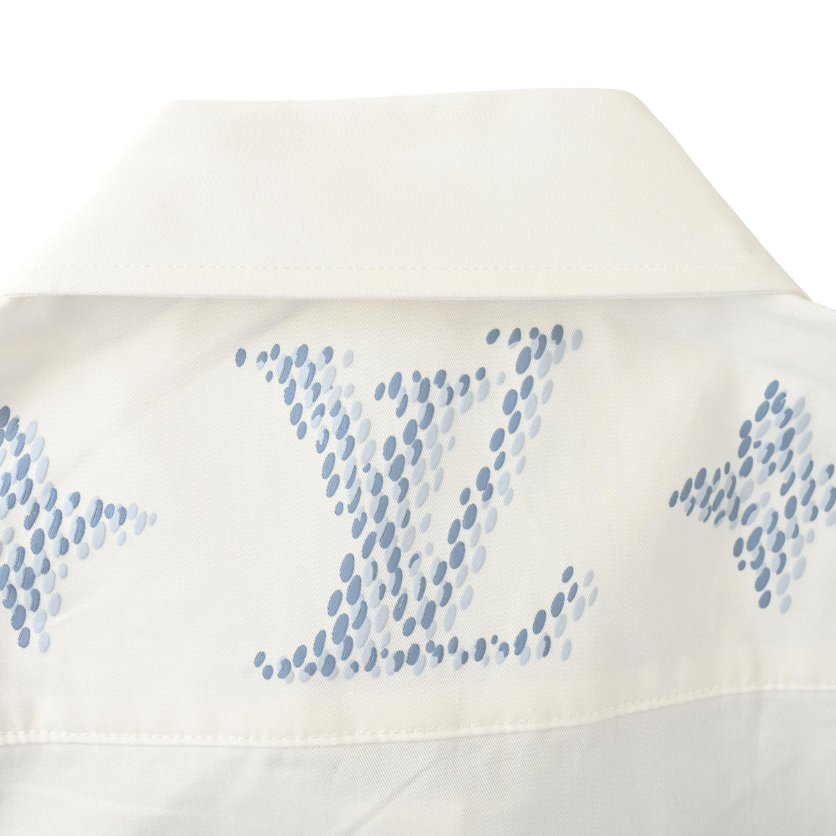 Louis Vuitton Tonal Monogram Long-Sleeve Button-Up Shirt | Luxury Designer Collared Smart Casual Evening Style
