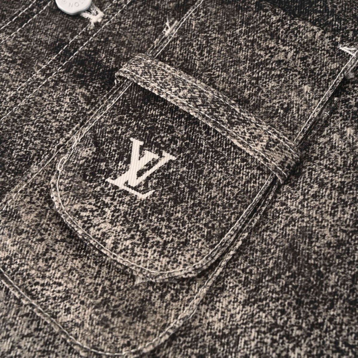 Louis Vuitton Galaxy Monogram Denim Shirt Jacket | Designer Overshirt for Statement Streetwear