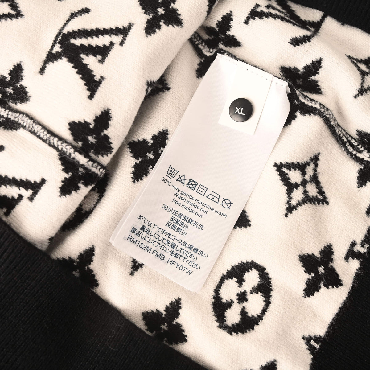 Louis Vuitton All-Over Jacquard Knit Sweater - Statement Patterned Designer Knitwear for Casual Street Style