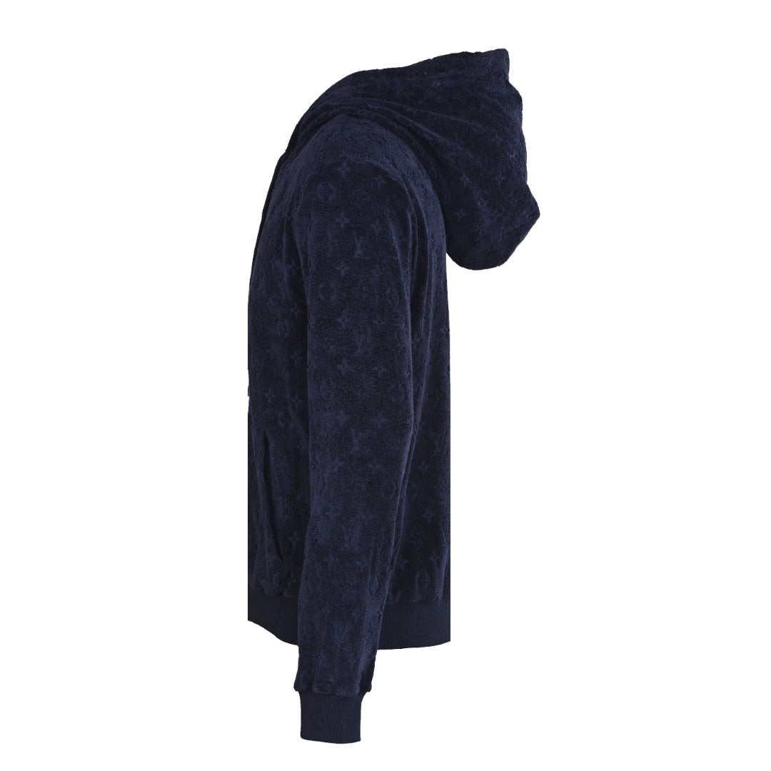 Louis Vuitton All-Over Terry Flocked Zip-Up Hoodie | Luxury Streetwear