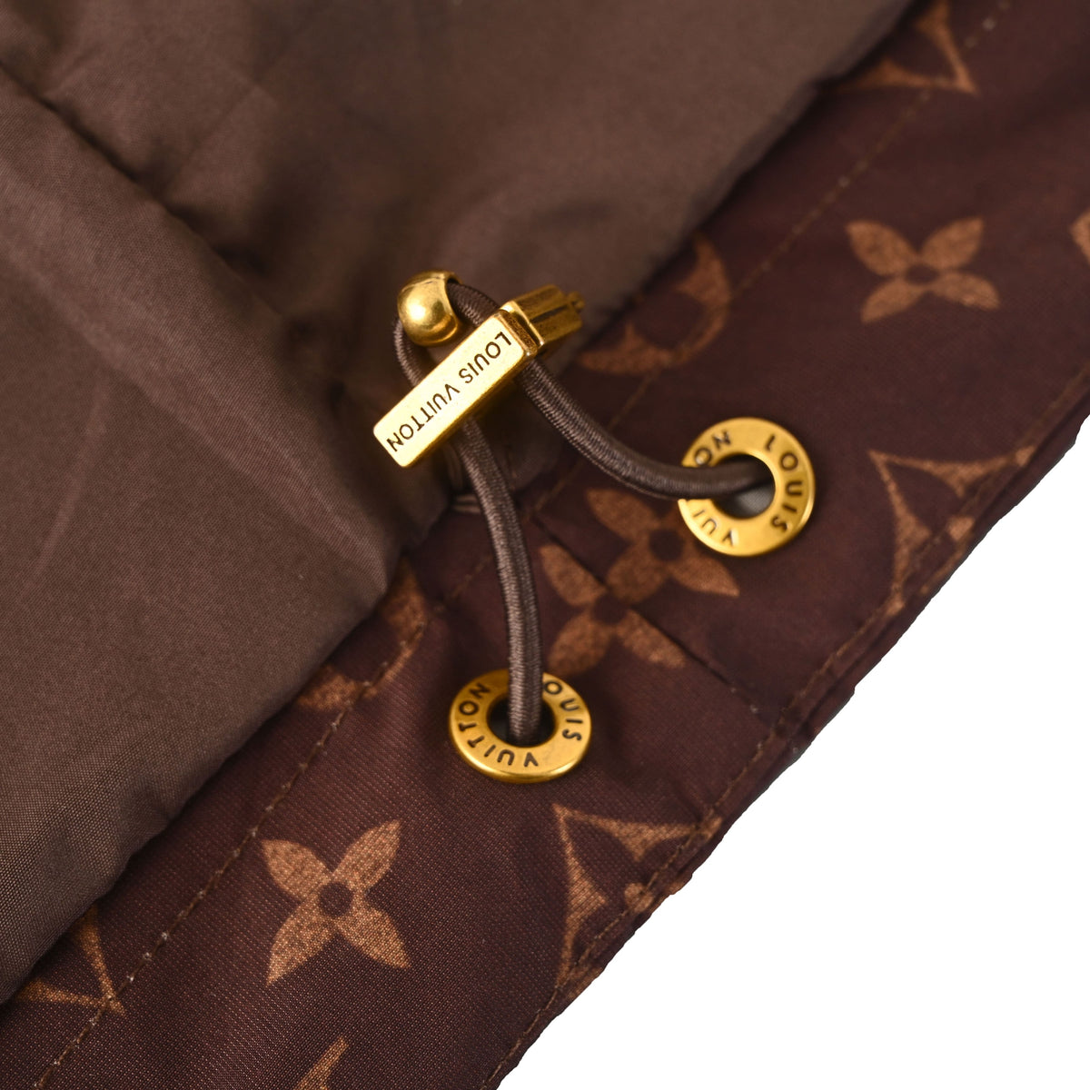 Louis Vuitton All-Over Monogram Hooded Windbreaker with Leather Trim | Technical Designer Jacket & Urban Streetwear