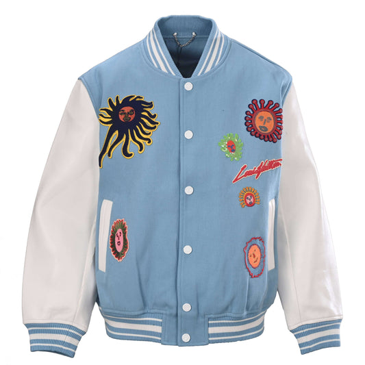 Louis Vuitton x Yayoi Kusama Sunfish Baseball Jacket | Art-Inspired Designer Varsity Outerwear for Statement Streetwear