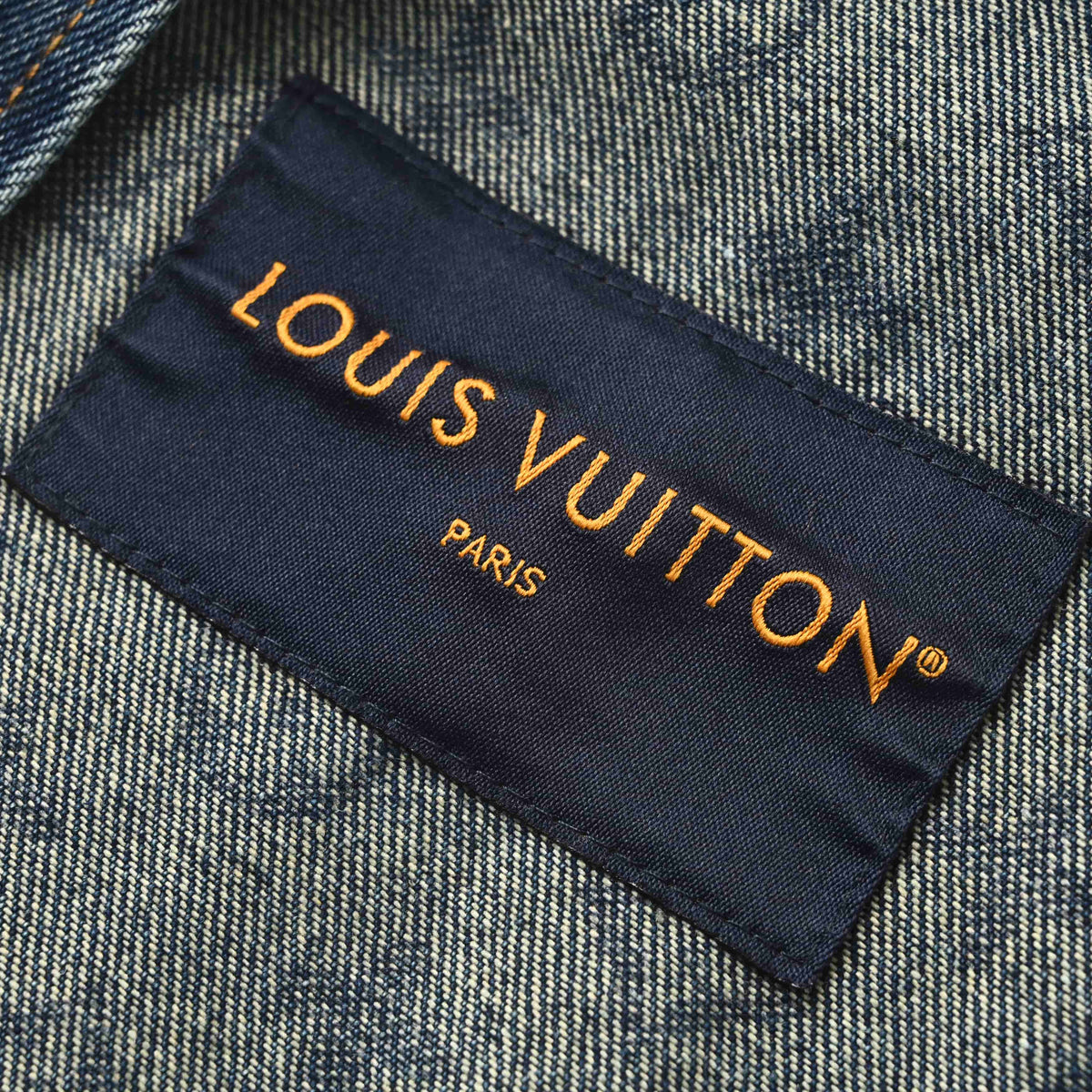 Louis Vuitton Denim Coach Jacket with Baseball Collar | Designer Jean Outerwear for Casual Streetwear