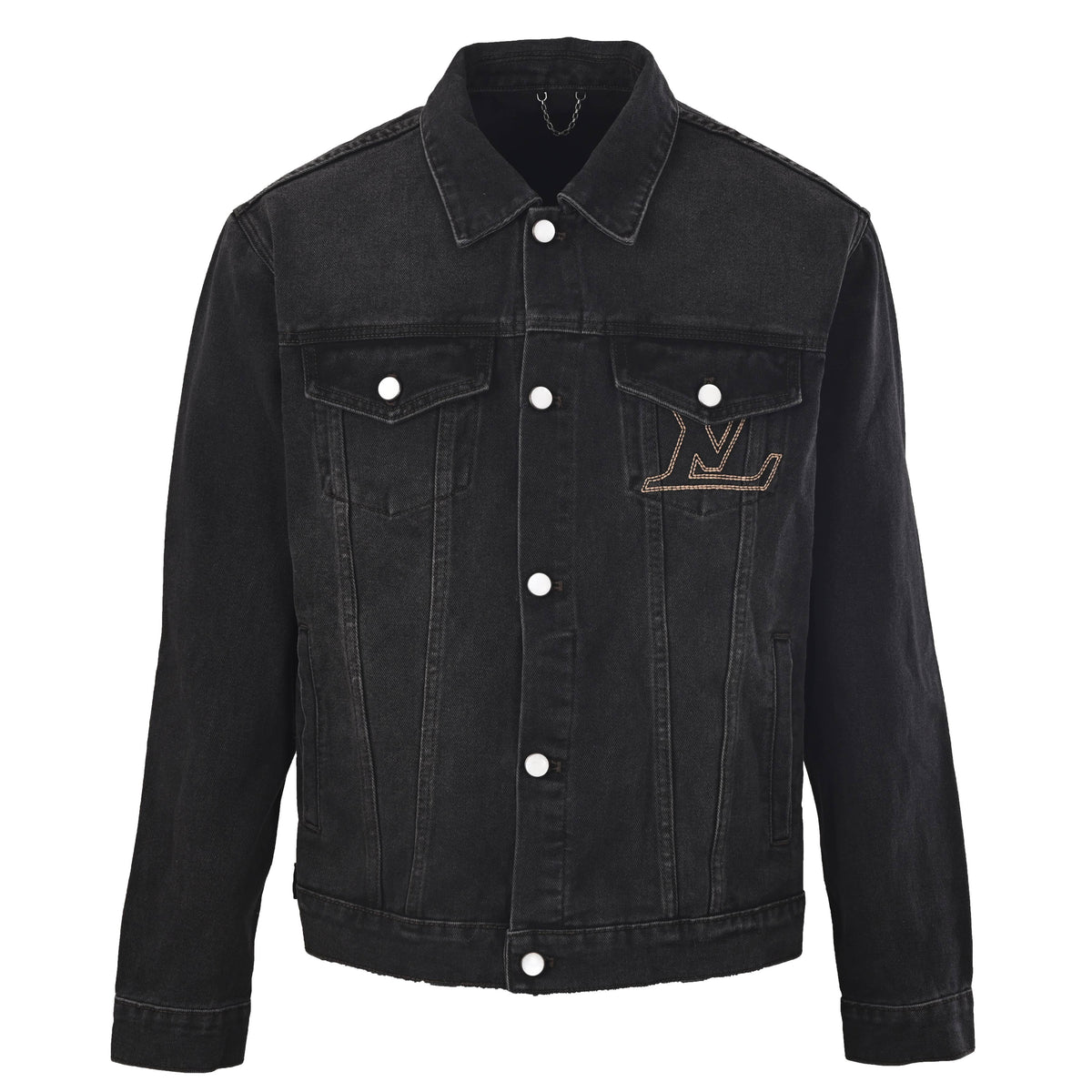 Louis Vuitton Truck Embroidered Denim Jacket - Garment-Washed Fitted Designer Casual Outerwear