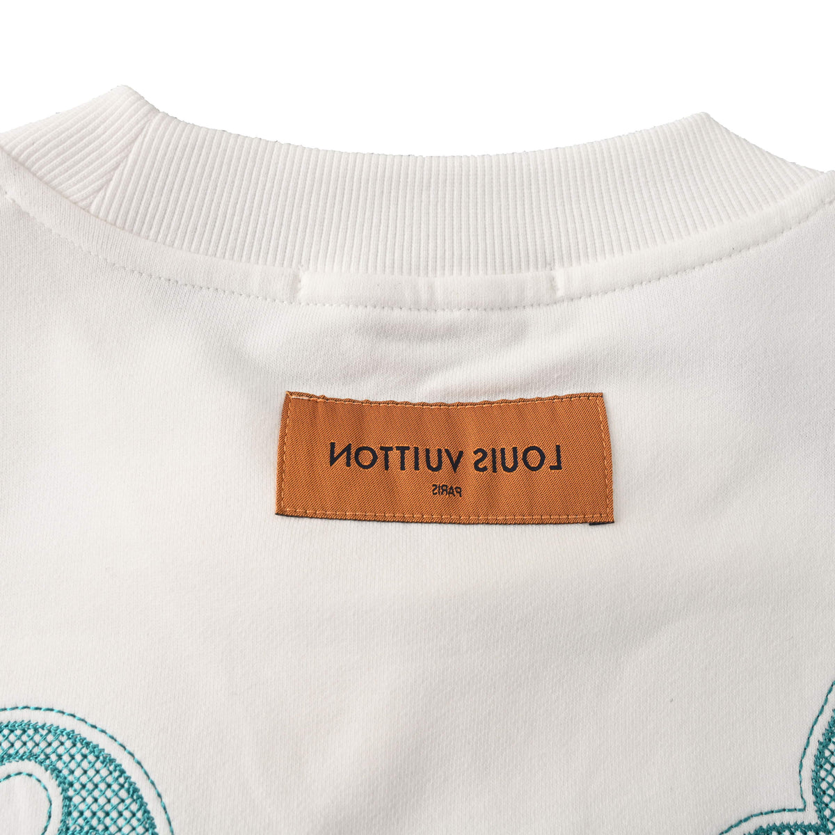 Louis Vuitton Embroidered Monogram Letter Sweatshirt | Designer Crewneck Pullover for Elevated Casual Streetwear