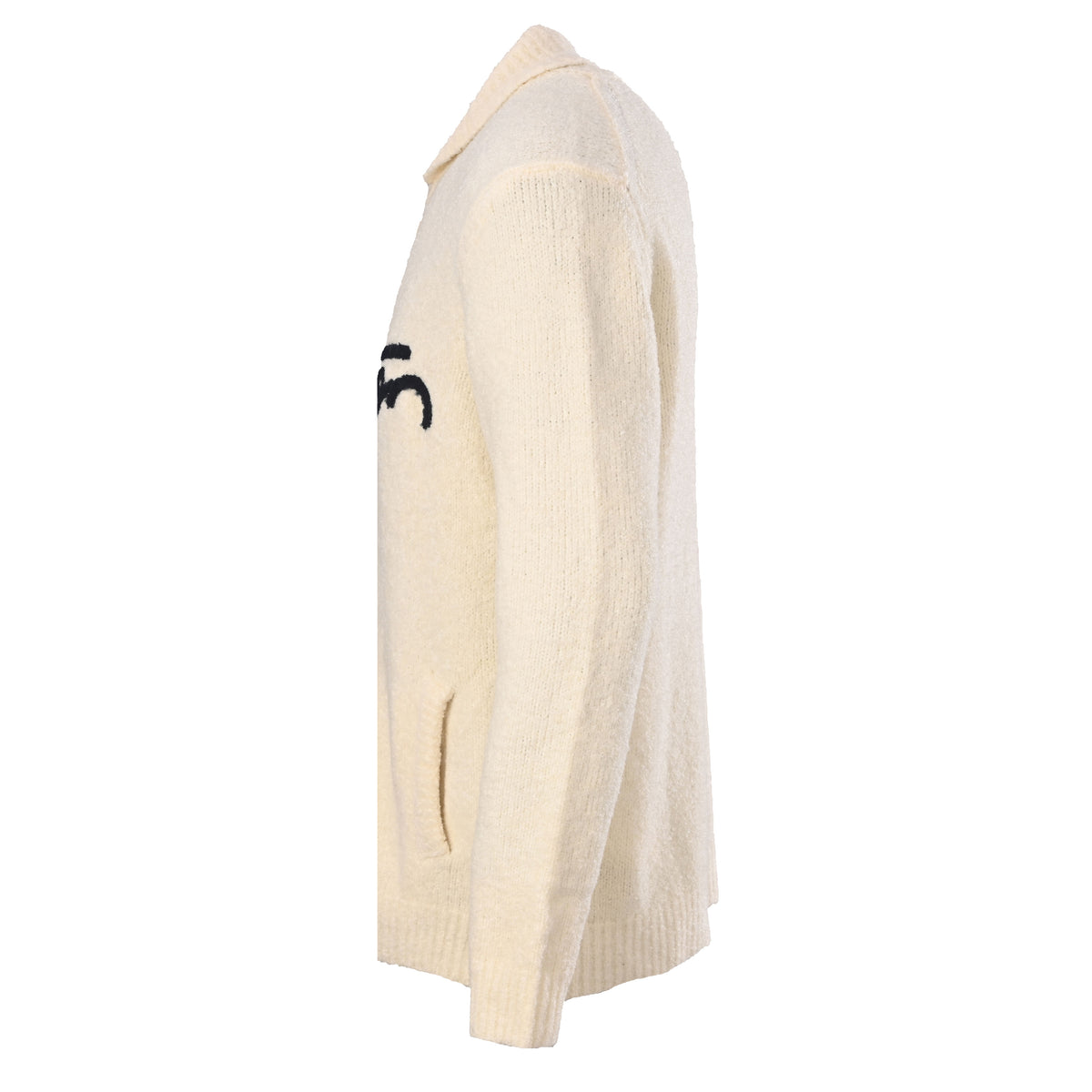 Louis Vuitton Script-Embroidered Wool Cardigan | Full-Zip Stand-Collar Sweater Jacket for Designer Casual Style