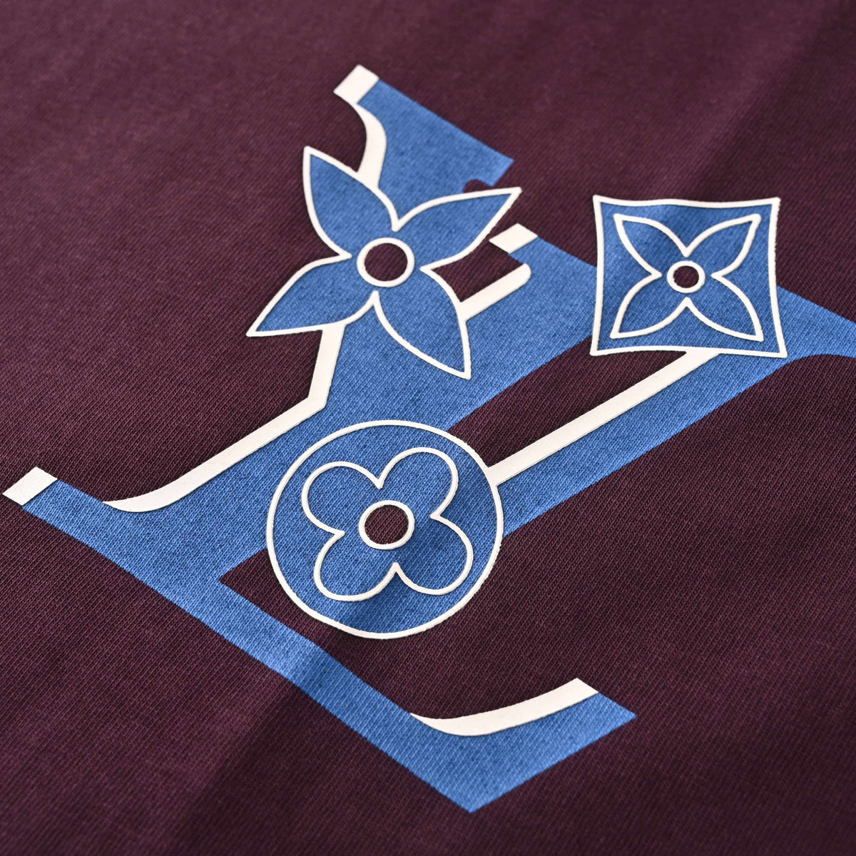 Louis Vuitton Blue Swirl Logo Graphic T-Shirt | Artistic Streetwear
