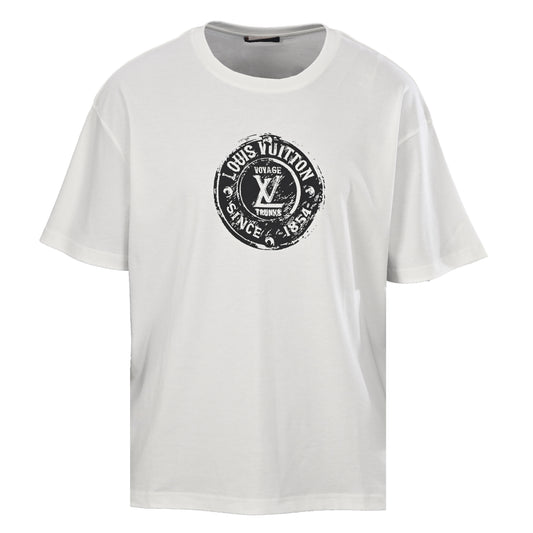 Louis Vuitton Stamp-Print Logo Tee | Luxury Designer Casualwear